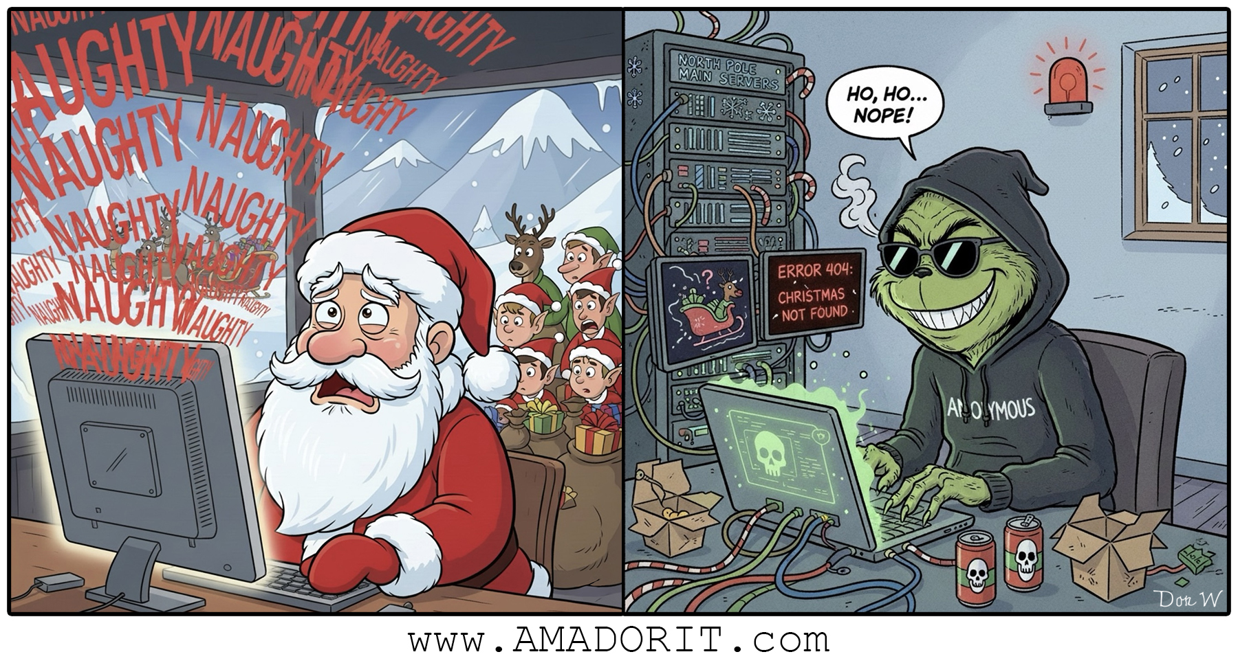 The Grinch hacking Santa's computer - How the Grinch Hacked Christmas